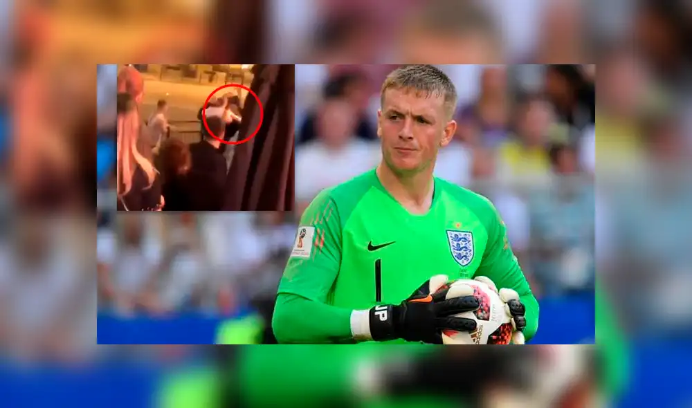 Arquero de la selección de Inglaterra, Jordan Pickford, fue captado peleando en un bar [VIDEO]