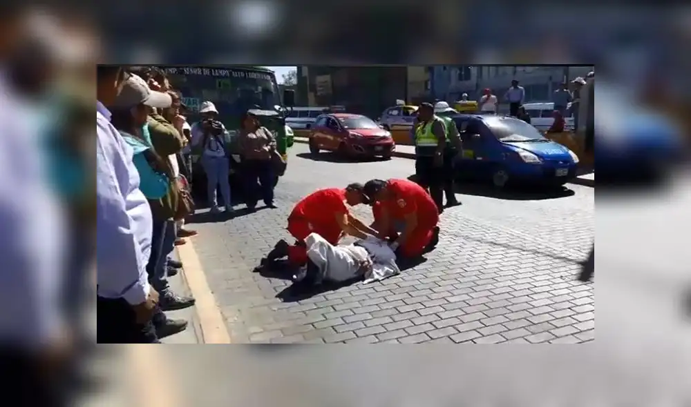 Monja es atropellada en avenida de Arequipa