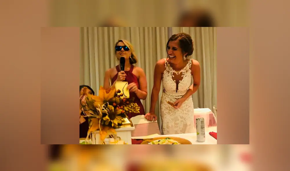 Facebook viral: dama de honor le regala ‘ramo de nuggets’ a novia y ella hace lo más insólito durante su boda. Foto: Jenna Spertz