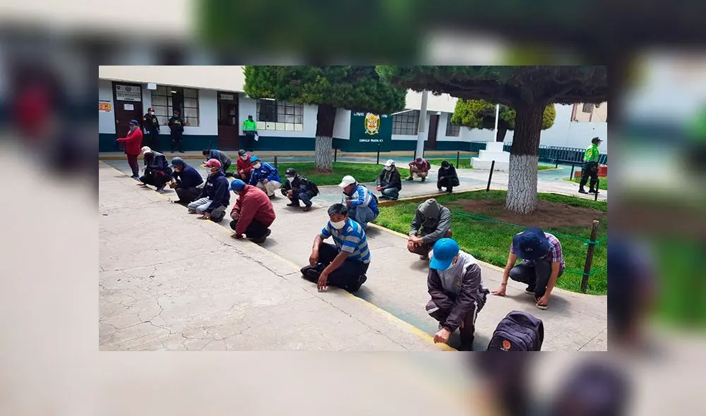 Policía los castigó con algunos ejercicios físicos. Policía los castigó con algunos ejercicios físicos.