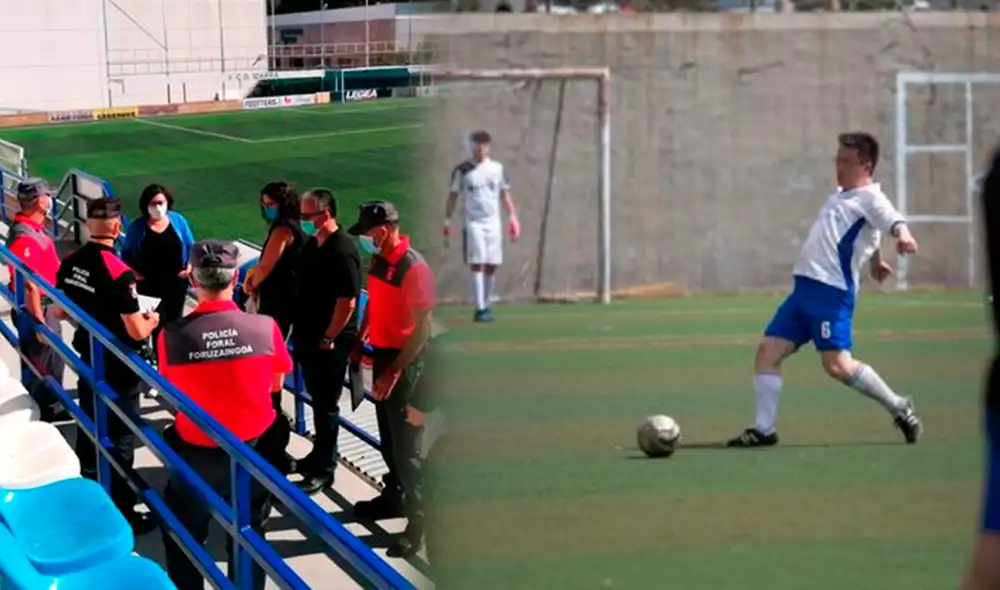 Escándalo en España por convocatoria a partido entre infectados y no infectados de coronavirus. (FOTO: @policiaforal_na/Composición La República).