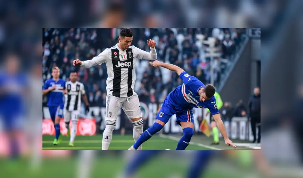 Juventus, con doblete de Ronaldo, venció 2-1 a Sampdoria por Serie A [RESUMEN]