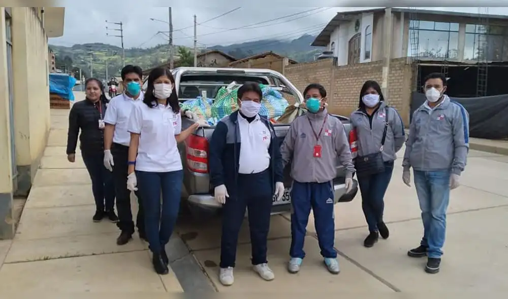Trabajadores judiciales donan canastas a pobres de Cutervo Trabajadores judiciales donan canastas a pobres de Cutervo