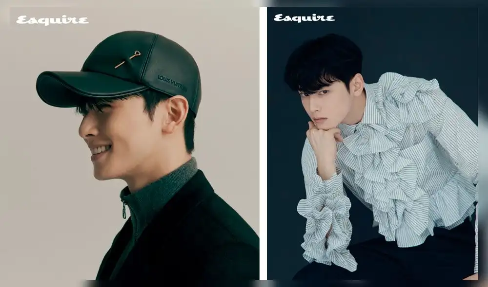 Cha Eun Woo de ASTRO para la edición de setiembre de Esquire magazine en colaboración con Louis Vuitton. Crédito: Instagram Esquire