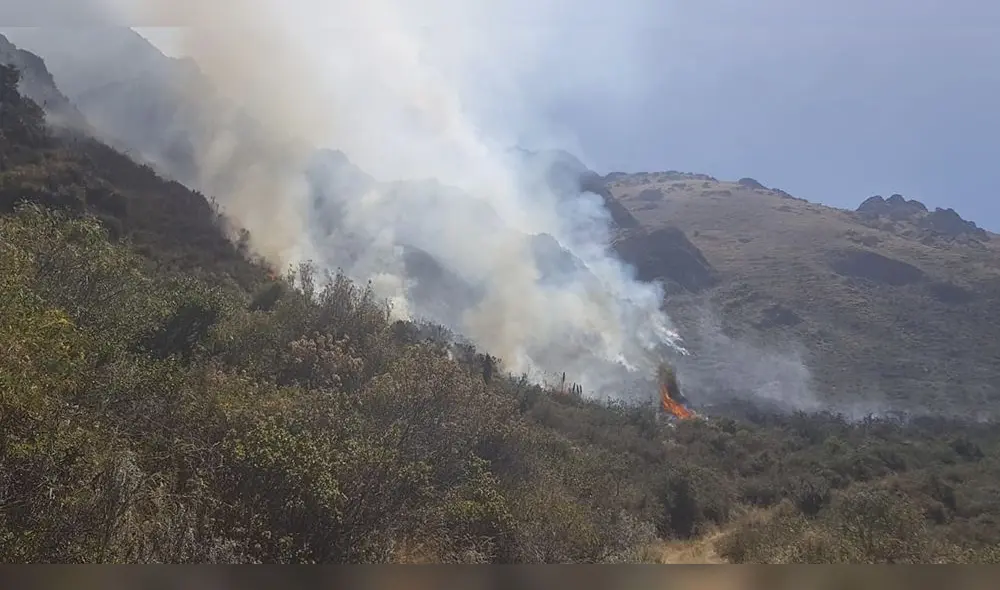 Incendio forestal arrasó unas 60 hectáreas de pastizales en Marangani en Canchis. Incendio forestal arrasó unas 60 hectáreas de pastizales en Marangani en Canchis.