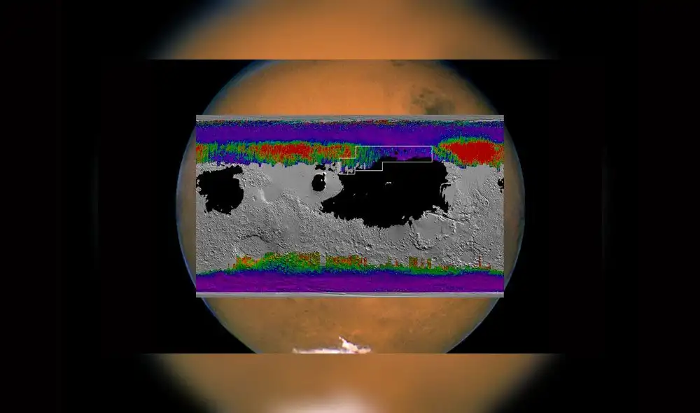 El hielo agua está debajo de la superficie de Marte, incluso a 2,5 centímetros de profundidad. Foto: NASA. El hielo agua está debajo de la superficie de Marte, incluso a 2,5 centímetros de profundidad. Foto: NASA.