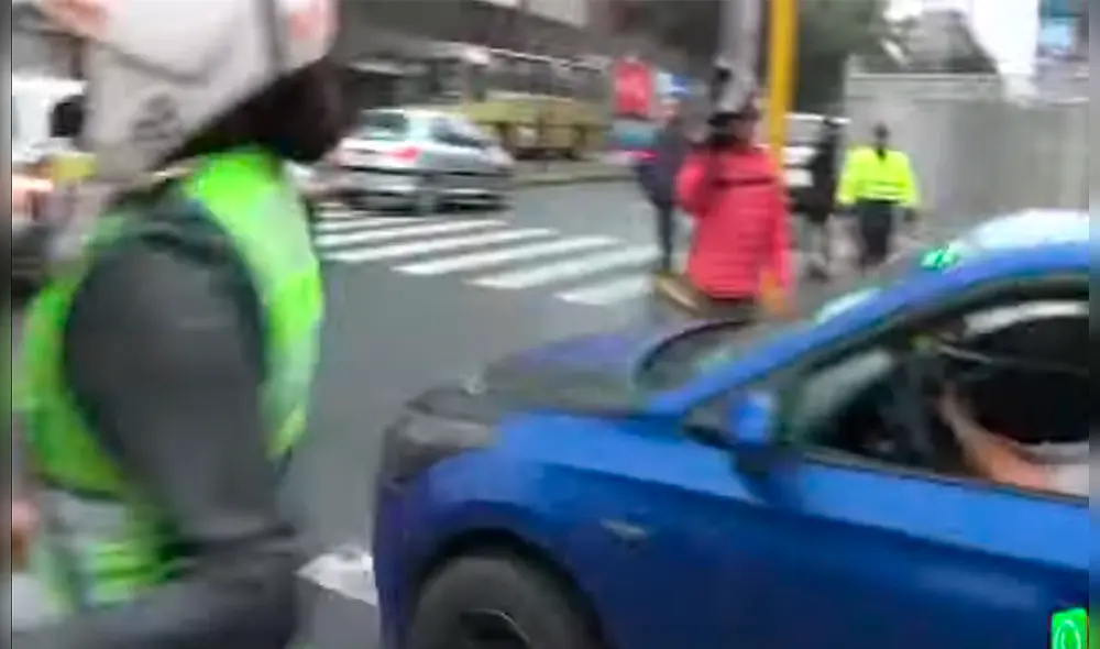 El conductor se encontraba en aparente estado de ebriedad. (Foto: Captura de video)