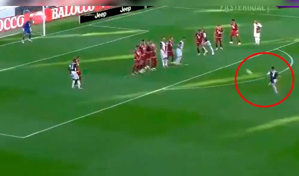 Gol Cristiano Ronaldo de tiro libre en la Juventus vs. Torino. Foto: Captura ESPN Gol Cristiano Ronaldo de tiro libre en la Juventus vs. Torino. Foto: Captura ESPN