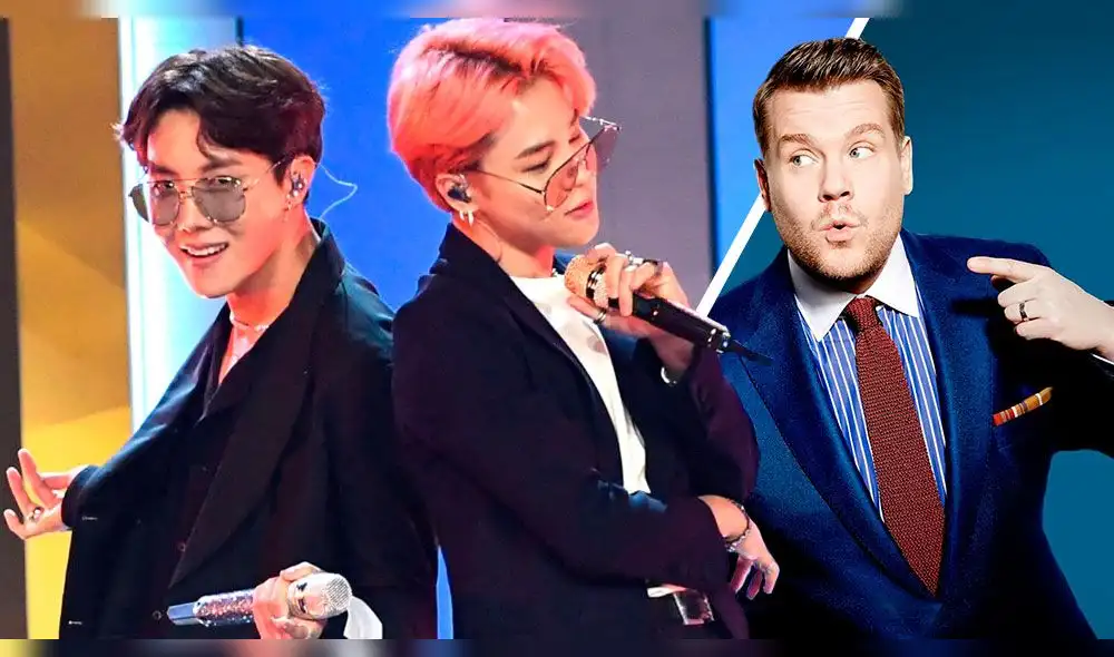 J-Hope y Jimin protagonizaron un tierno momento junto al presentador americano James Corben.