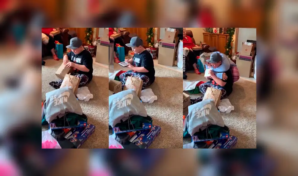 Video es viral en Facebook. El menor jamás imaginó que recibiría tremenda sorpresa de los integrantes de una familia que recién conocía