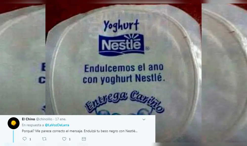 En Twitter: Un error de ortografía en tapa de yogur provoce estas burlas En Twitter: Un error de ortografía en tapa de yogur provoce estas burlas