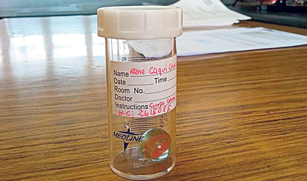 Prueba. Esta canica fue extraída a René Ccaqui Cristostomo. Foto: difusión