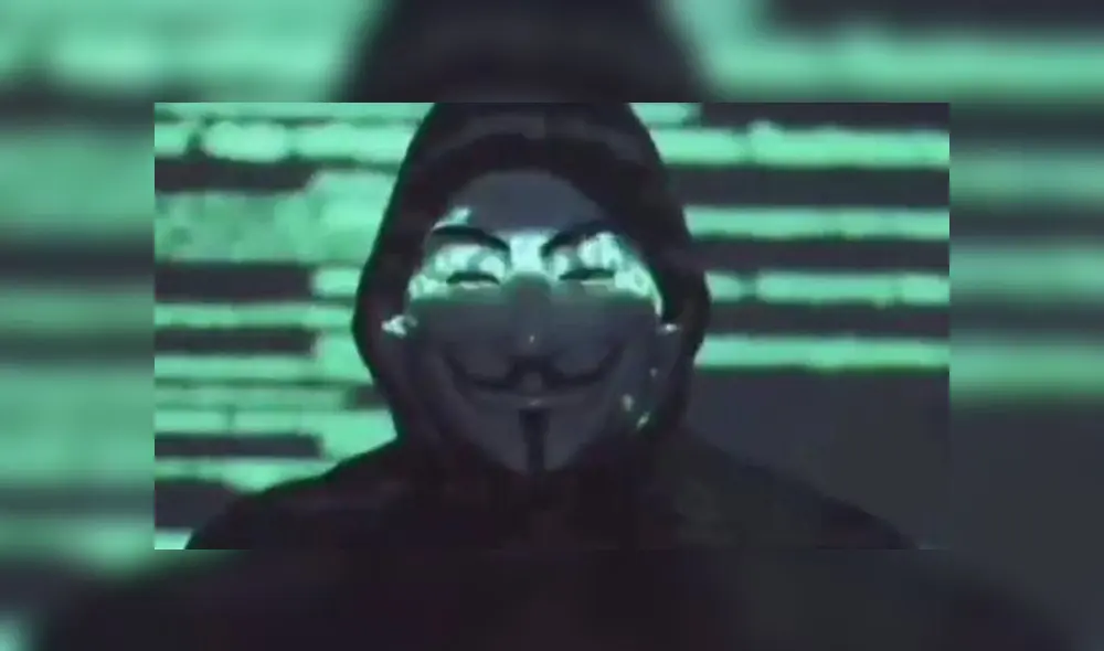 Anonymous reapareció en video para mostrar su postura contra los gobiernos. Imagen: Twitter.