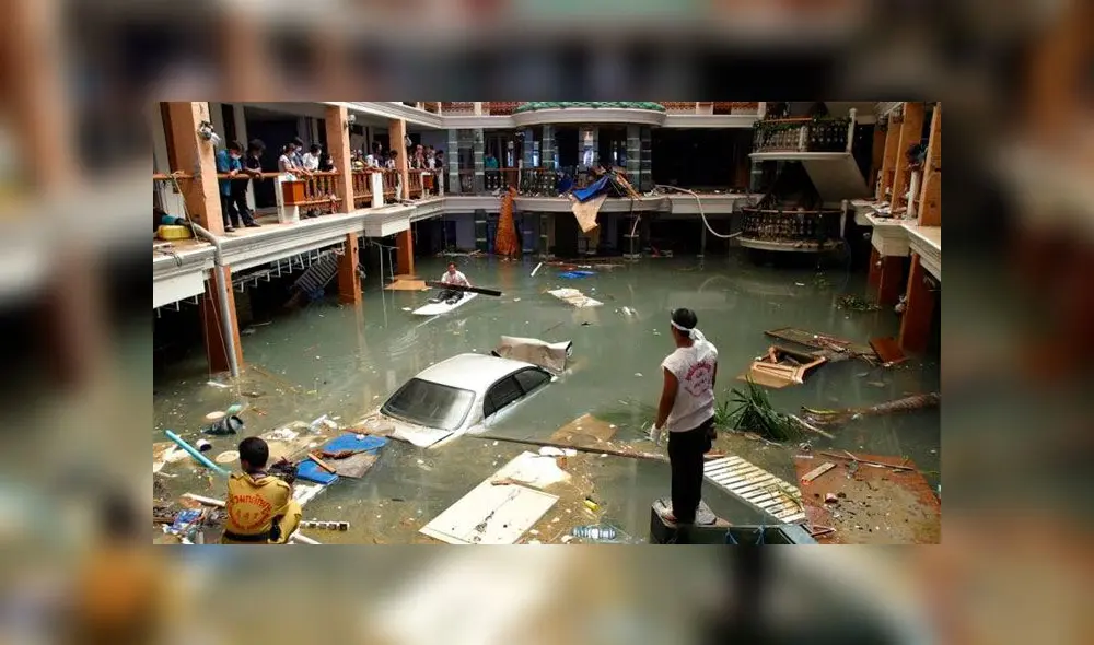 Tsunami en Indonesia. Año 2004. Foto: AFP.