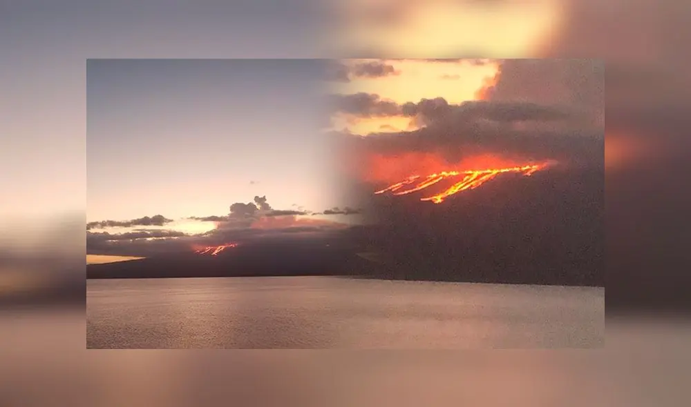 Volcán La Cumbre de Islas Galápagos erupcionó, poniendo en peligro a las especies que la habitan. Foto: Composicón