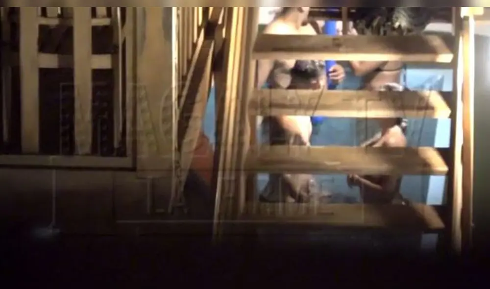 La 'chica realidad' y el deportista se ven disfrutando de la piscina junto a un grupo de amigos. (Foto: Captura)