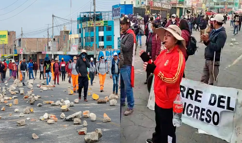 Bloqueado. Zona norte y sur de la ciudad fue tomada por protestantes. Foto: La República/ captura Frase Corta