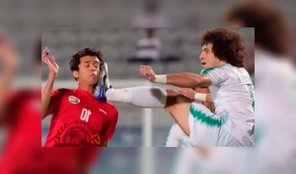 Patada de Mustafa Mohammed en Copa del Golfo