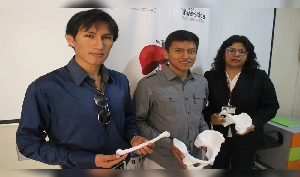 Alumnos de la UNSA desarrollan modelo 3D para reemplazar cadera.