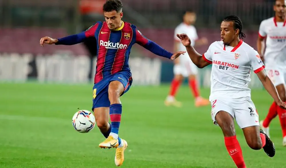Coutinho marcó el tanto del empate entre Barcelona y Sevilla. Foto: Twitter @FCBarcelona_es Coutinho marcó el tanto del empate entre Barcelona y Sevilla. Foto: Twitter @FCBarcelona_es