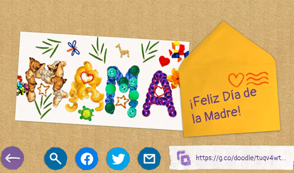 Una vez terminada, podrás compartir tu tarjeta con la protagonista de este día especial: Mamá.