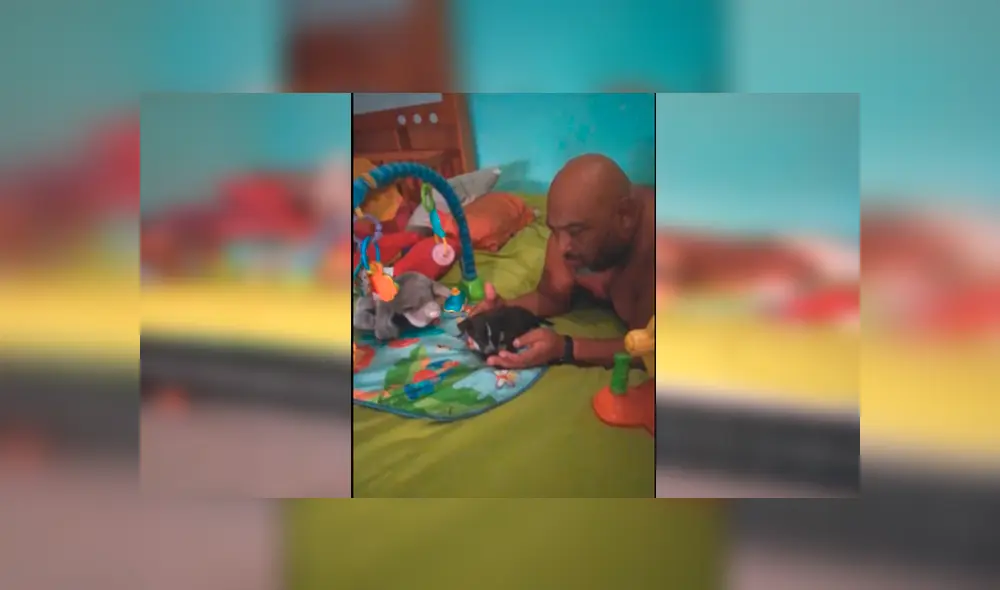 En Facebook, una joven descubrió a su padre en un amoroso momento junto con un cachorro que rescató de la calle. En Facebook, una joven descubrió a su padre en un amoroso momento junto con un cachorro que rescató de la calle.