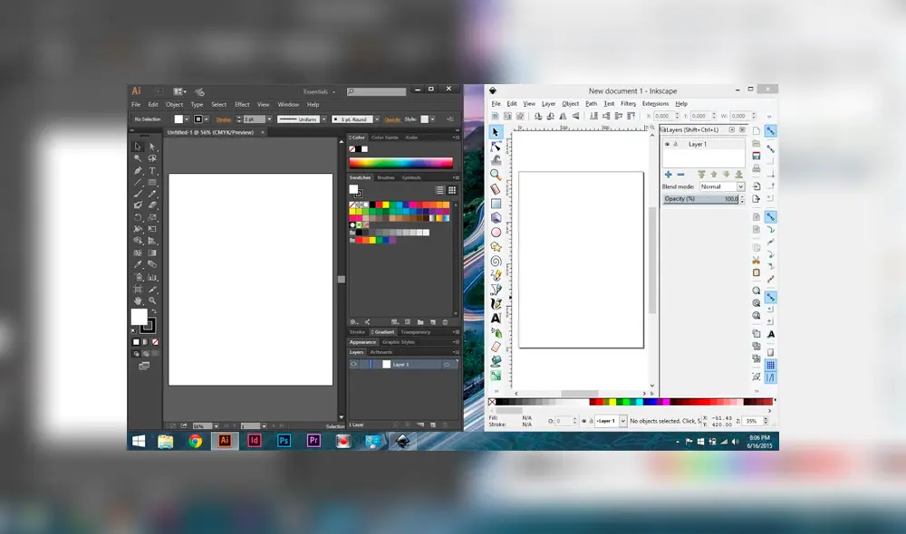 Inkscape, el Illustrator gratuito que funciona de forma casi idéntica. Imagen: YouTube/Review8Light.