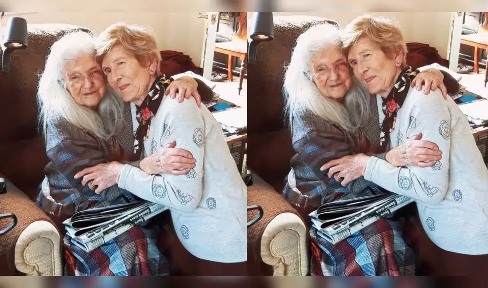 A los 81 años, ella conoció y abrazó por primera vez a su mamá, de 103 [FOTOS]