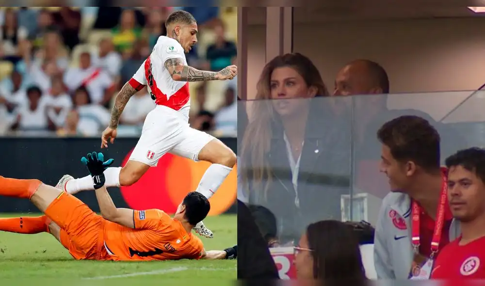 Captan a Alondra García Miró alentando a Paolo Guerrero y a la selección