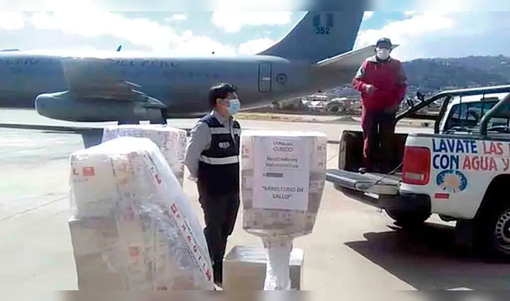 ayuda. Ayer llegaron cuatro ventiladores a Cusco.