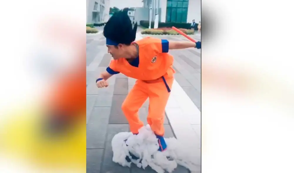 Desliza las imágenes para ver el increíble cosplay que hizo este joven fanático de Dragon Ball Super. Foto: captura de TikTok/papacosplay
