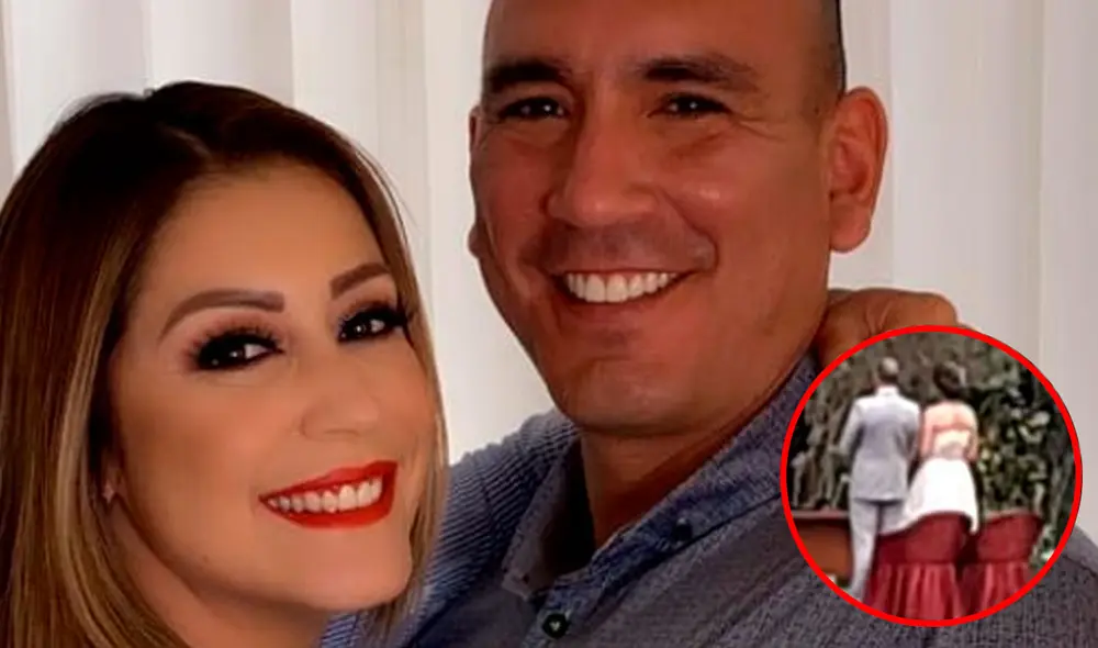 Karla Tarazona y Rafael Fernández se casaron luego de varios meses de romance. Foto: Composición @latarazona Instagram/ captura Amor y fuego