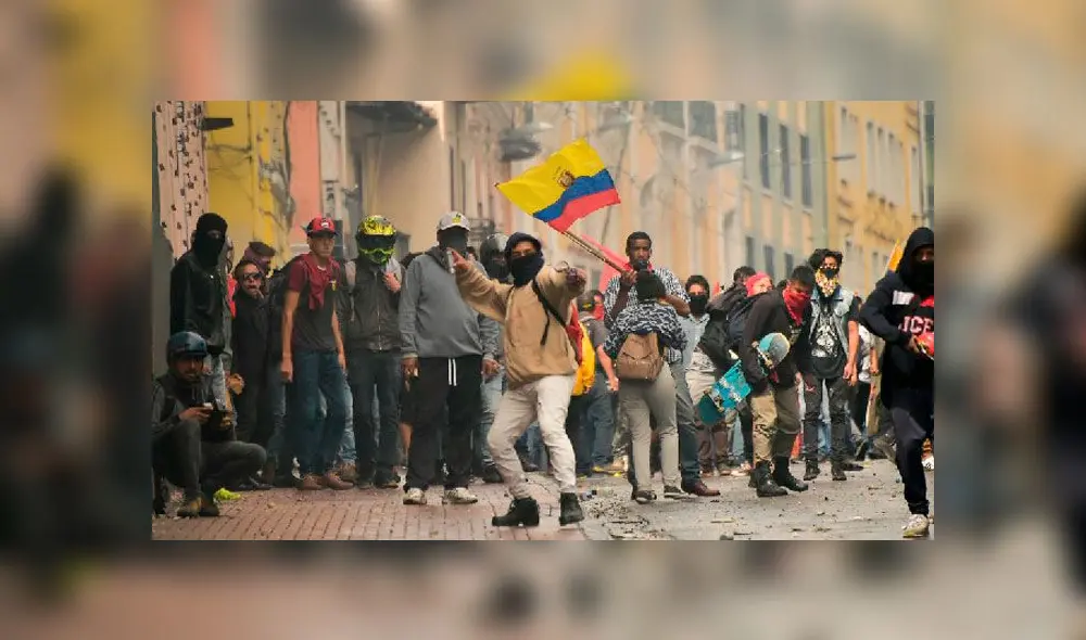Protestas en Quito contra el alza de combustible. Foto: AFP. Protestas en Quito contra el alza de combustible. Foto: AFP.