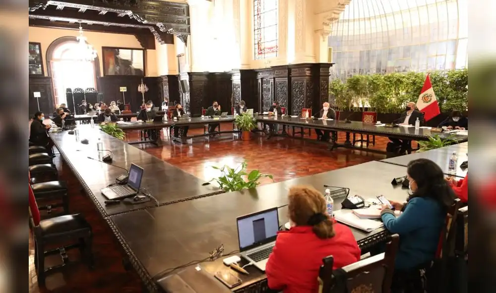 Gabinete Cateriano se reúne para prepara pedido de voto de confianza ante el Congreso. Foto: PCM.