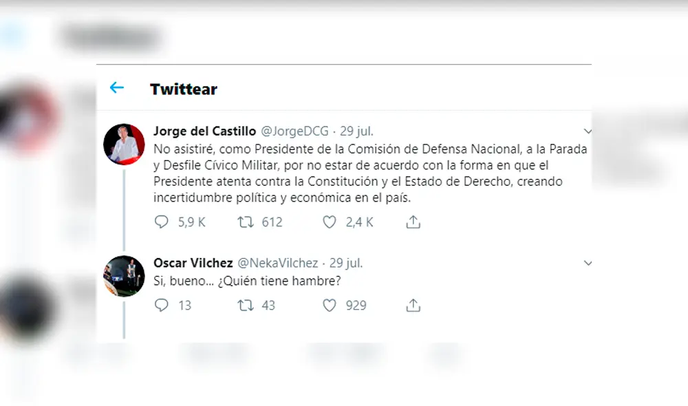 Un usuario de Twitter envió un fuerte mensaje al futbolista Óscar Vílchez y este no dudó en responderle.