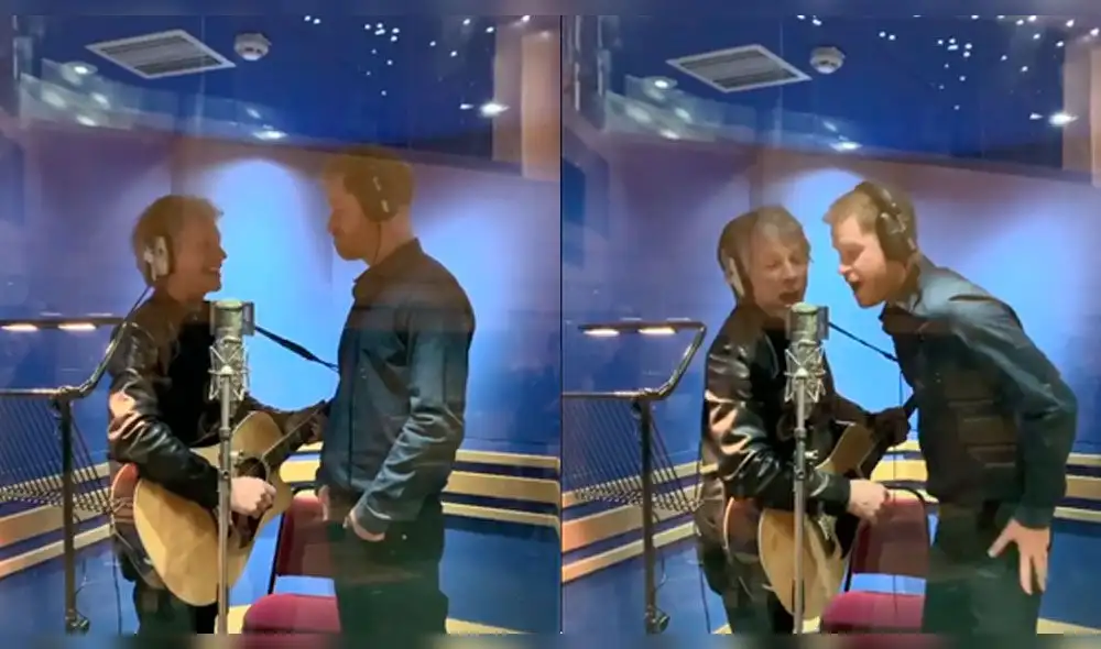 Por fin ocurrió el esperado encuentro entre El príncipe Harry y Jon Bon Jovi. Foto: Instagram