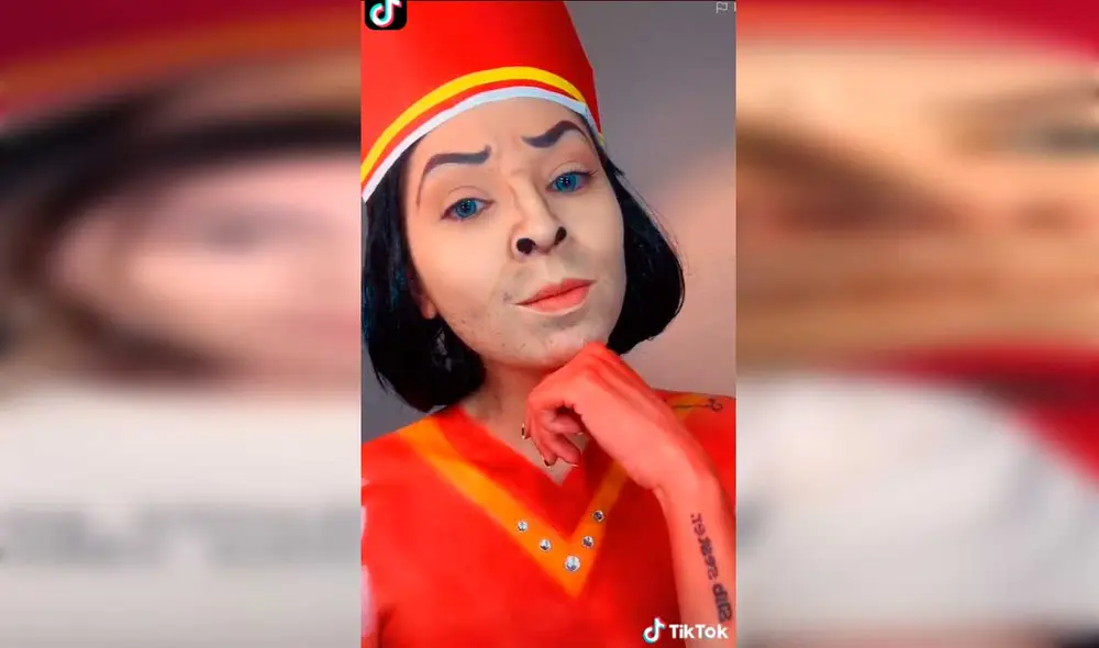Desliza las imágenes para ver la increíble transformación que experimentó esta joven para ser igual que Lord Farquaad. Foto: captura de TikTok/ adribeautify