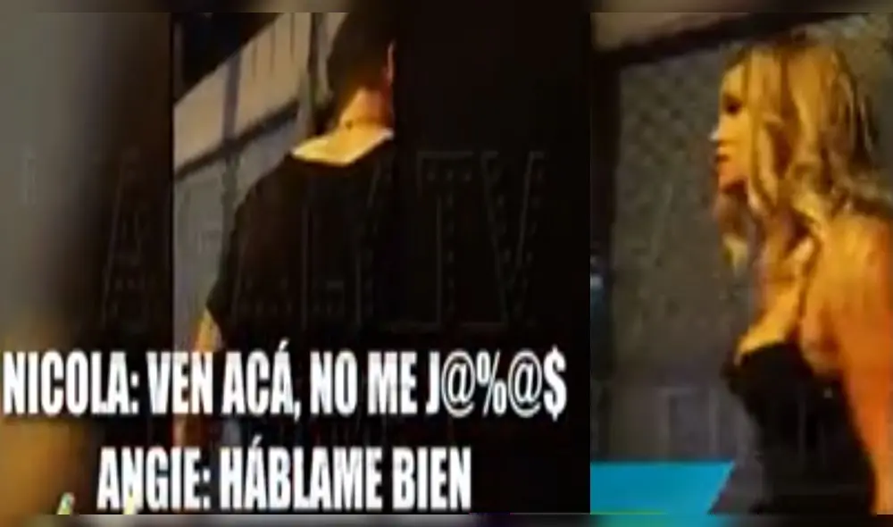 Angie Arizaga y Nicola Porcella