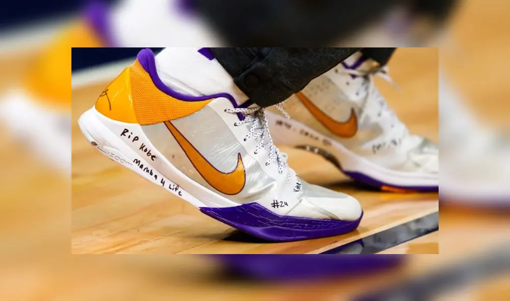Estrellas de la NBA homenajean a Kobe Bryant con mensajes en sus zapatillas Estrellas de la NBA homenajean a Kobe Bryant con mensajes en sus zapatillas