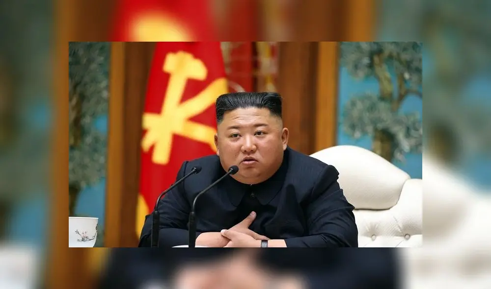 Kim Jong-un durante una reunión de su partido, el único permitido en Corea del Norte, el 11 de abril. Esa fue la última vez que lo vieron en público. Foto: KCNA (EFE)