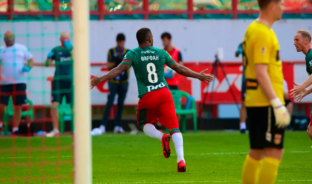 Jefferson Farfán anotó gol en su regreso a las canchas. | Foto: Lokomotiv