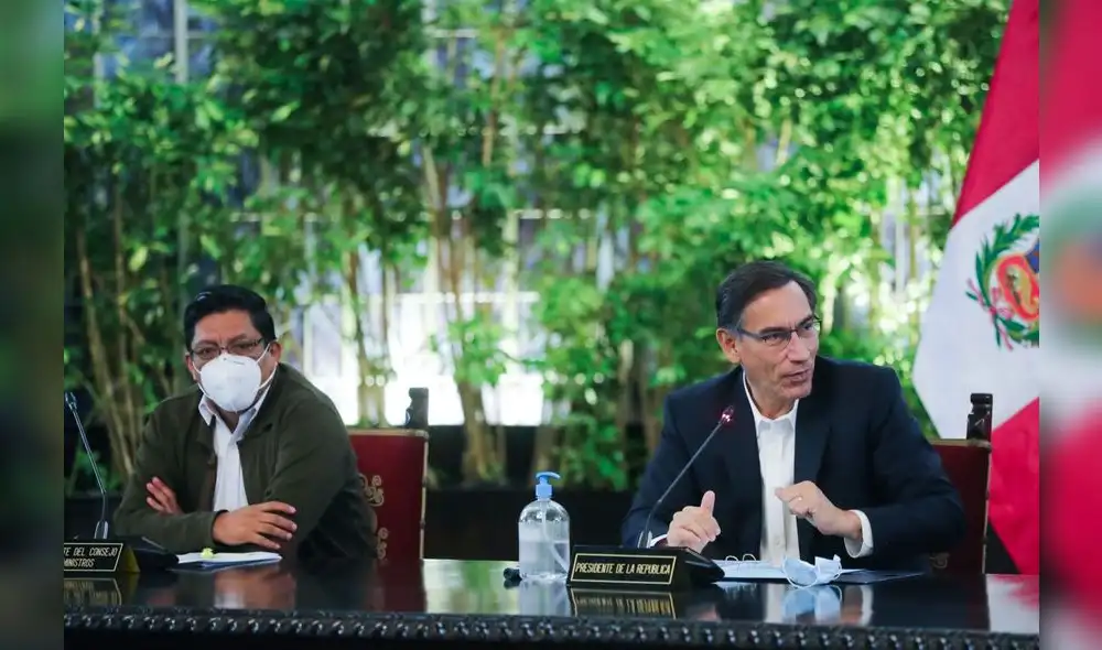 Vizcarra en sesión del Consejo de Ministros de este viernes 26 de junio. Foto: Presidencia.