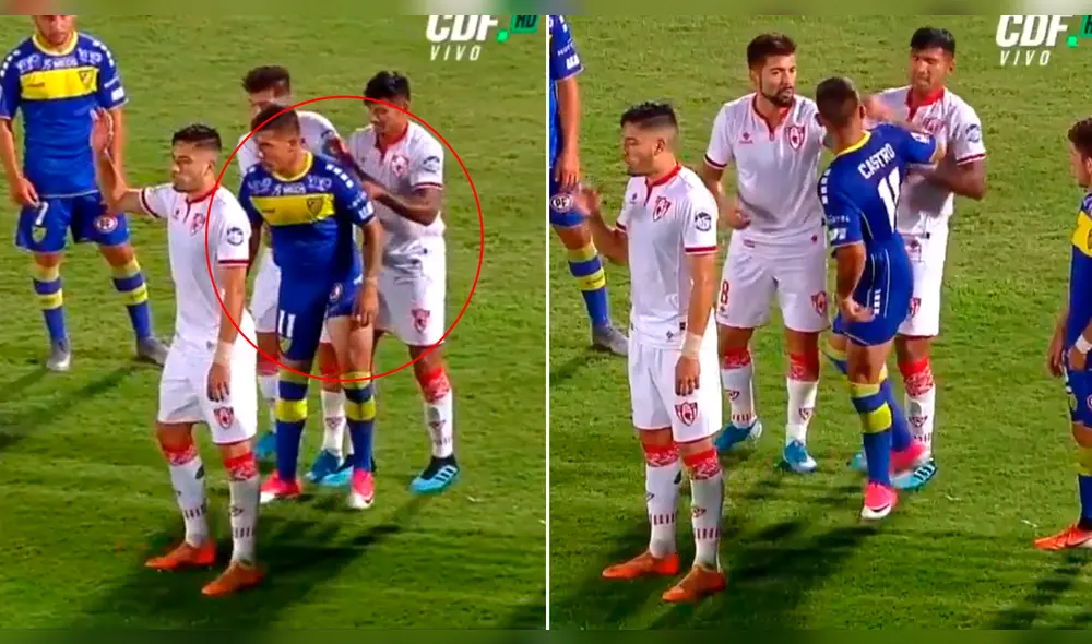Futbolista chileno es víctima de ‘calzón chino’ y respondió con un codazo [VIDEO]