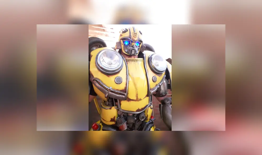 Facebook viral: peruano hace cosplay ‘hiperrealista’ de Bumblebee y sorprende a fans de Transformers. Foto: Rene Loayza/Alter Ego