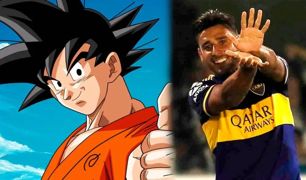 Eduardo Salvio recibió el saludo de Gokú en Twitter. Foto: Composición