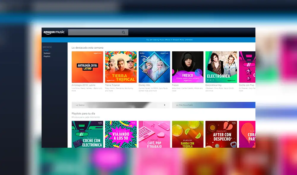 Amazon Music ahora disponible gratuitamente para Android, iOS y Fire TV.