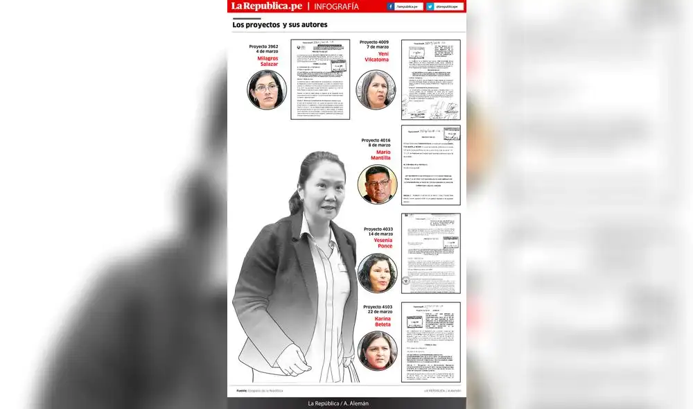 Fuerza Popular: los proyectos y sus autores [INFOGRAFÍA] 