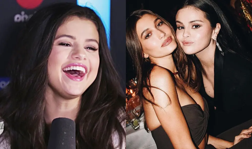Selena Gómez rompe su silencio y habla de las fotografías con Hailey Bieber. Foto: composición LR/Univision/YouTube/Twitter