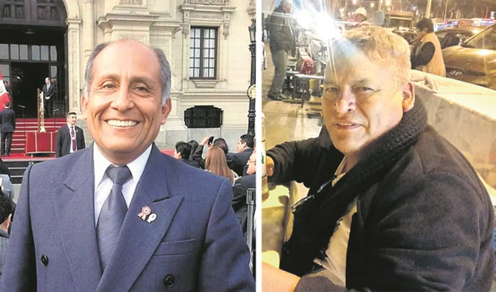 Protagonistas. Capitán EP (r) Alejandro Alarco Cárcamo y el exagente naval José Sava Melo, relacionados con Alarcón.