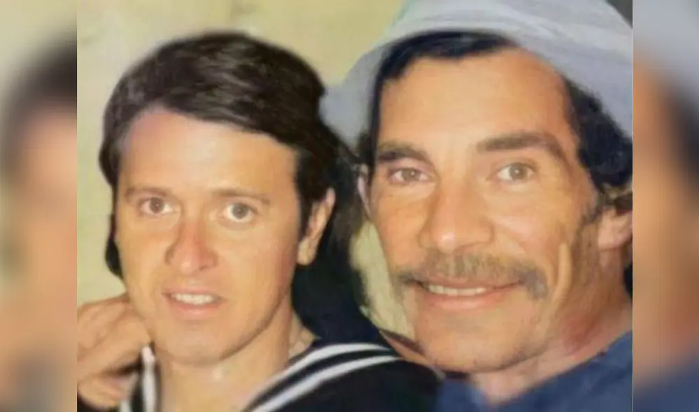 Ramón Valdés y Carlos Villagrán conformaron una amistad que perduró con los años. Foto: Azteca TV